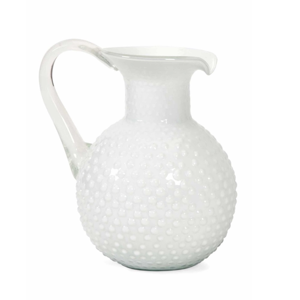 Simmons White Glass Pitcher